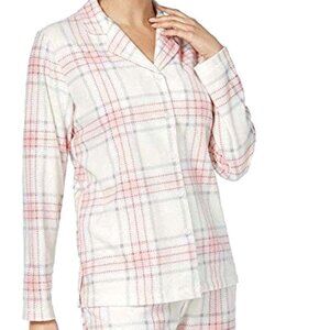 Charter Club Womens Printed Long Sleeve Pajama Top Size X-Large